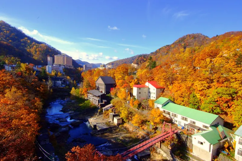 Jozankei Ohashi bridge in autumn, Jozankei