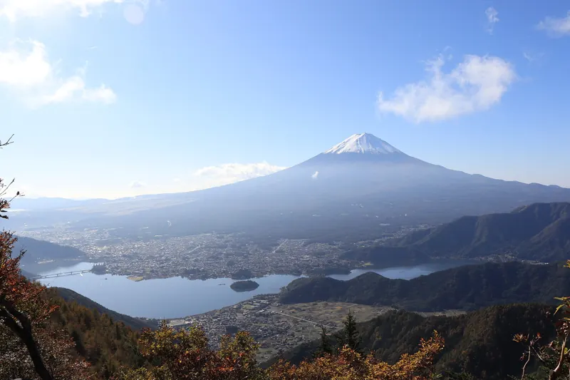 Mt Fuji and Lake Kawaguchi from Shindo Pass