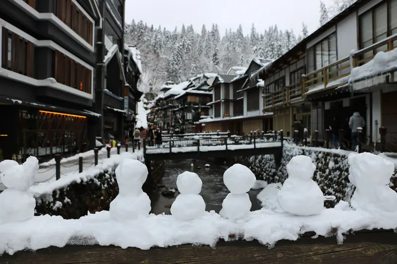 Ginzan Onsen in winter